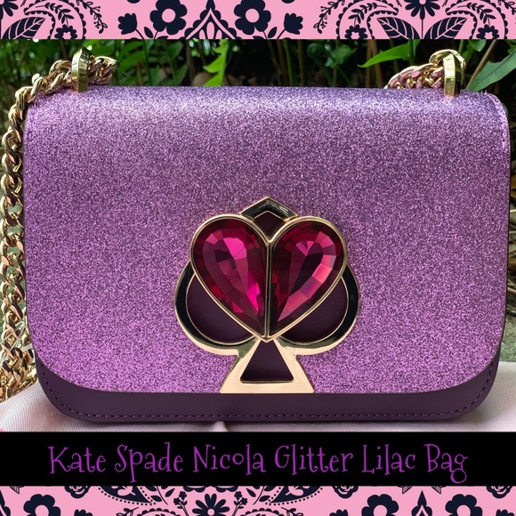 kate spade Handbags - Kate Spade ♠️ Nicola Lilac Purple Glitter Bag NWT